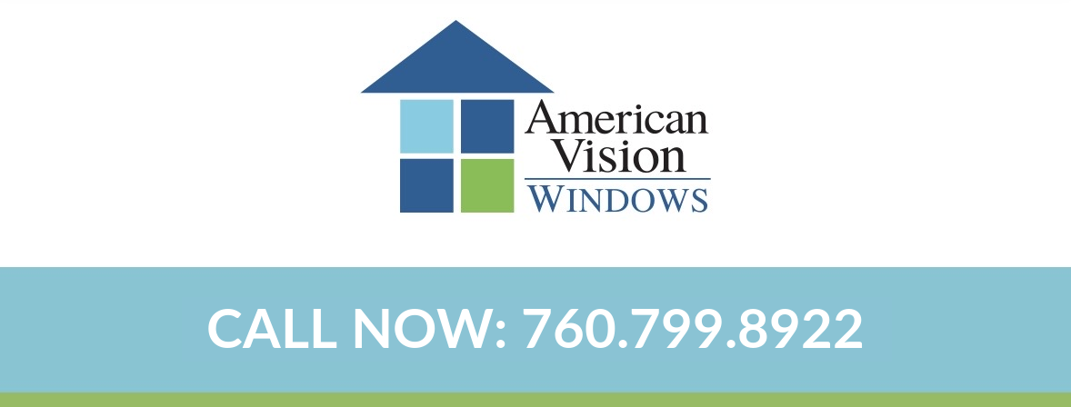 American Vision Windows logo, call now 760.799.8922